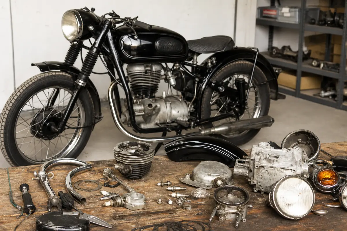 Ersatzteile für Oldtimer-Motorräder: Kaufcheck